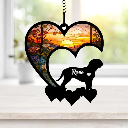 Miniatura 28 de NAZENTI Atrapasoles personalizado de sabueso afgano, adorno conmemorativo personalizado para la pérdida de mascotas, regalo de condolencia