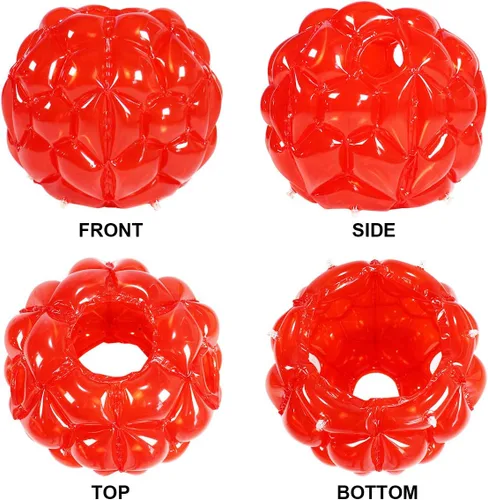 Miniatura 5 de SUNSHINEMALL Paquete de 2 bolas inflables de parachoques para niños, bolas gigantes de zorb, bolas de sumo para hámster humano, bolas de burbujas