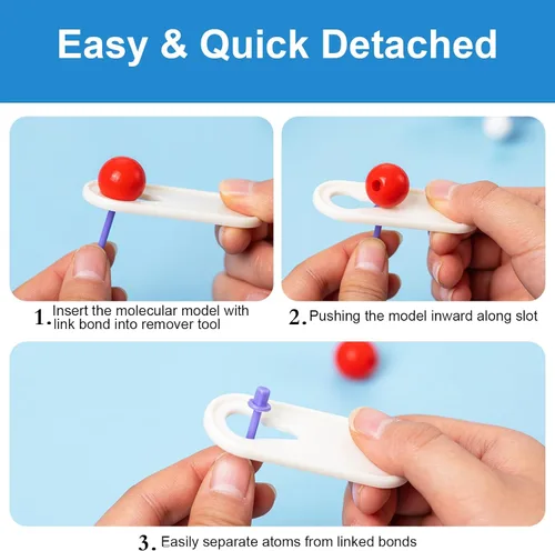 Miniatura 6 de HFKPJRT Kit de modelo molecular, 208 piezas de modelo molecular, química orgánica, kits de modelo de elementos atómicos para lecciones de química