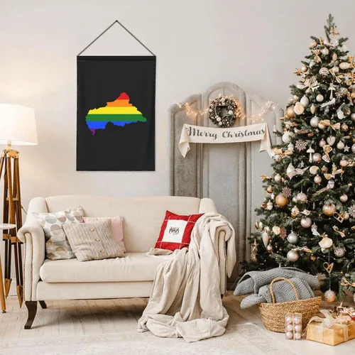 Miniatura 3 de LGBT Flag Map Of The Central African Republic Garden Flag 28"x40" Inch Double Sided Garden Flags Home Lawn Outdoor Decor Flags Party Banner Welcome