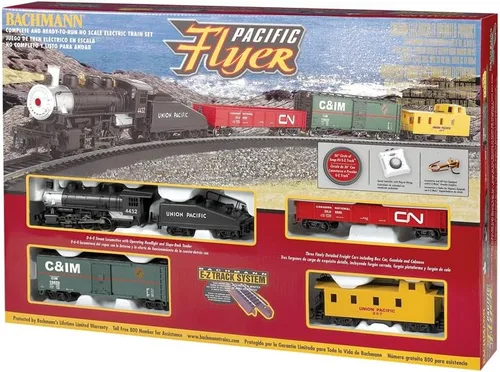 Miniatura 6 de Bachmann Trains - Juego de tren eléctrico Pacific Flyer listo para usar - escala HO