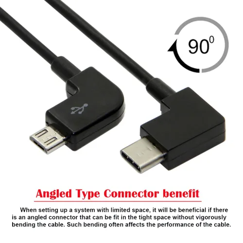 Miniatura 5 de cablecc Cable de datos OTG de control remoto Tipo-C a Micro USB Compatible con Fotografía Aérea FPV Mavic Pro Platinum Mavic Pro RC Accesorios