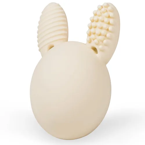 Mordedor Bebé Juguete De Dentición De Conejo Huevo Sonajero Juguete Alivio Del Dolor De La Dentición Para Bebés Niños Niñas Crema