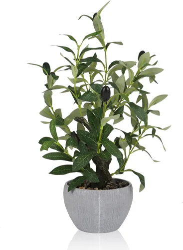 Miniatura 8 de KAIRNE Maceta floral de cerezo rosa artificial, 15.7 pulgadas de alto, plantas falsas de bonsái, plantas de imitación de flores, ramas decorativas