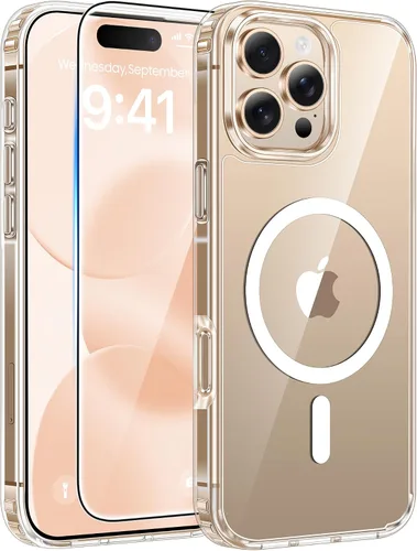 Miniatura 29 de FNTCASE - Funda para iPhone 16 Pro: magnética, mate, translúcida, de grado militar, protectora contra caídas, resistente, fina, duradera y a prueba