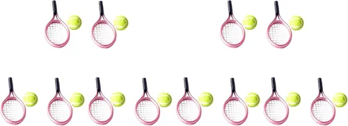 Miniatura 10 de Juego de 6 mini tenis con accesorios de pelota en miniatura y raquetas aleatorias, accesorios de pelotas de muñeca deportiva, equipo de jardín