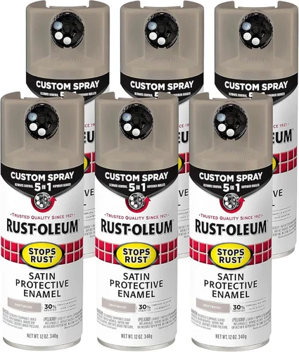 Miniatura 59 de Rust-Oleum 376855 - Pintura en aerosol antióxido personalizada 5 en 1, 12 onzas, color negro mate, (paquete de 1)