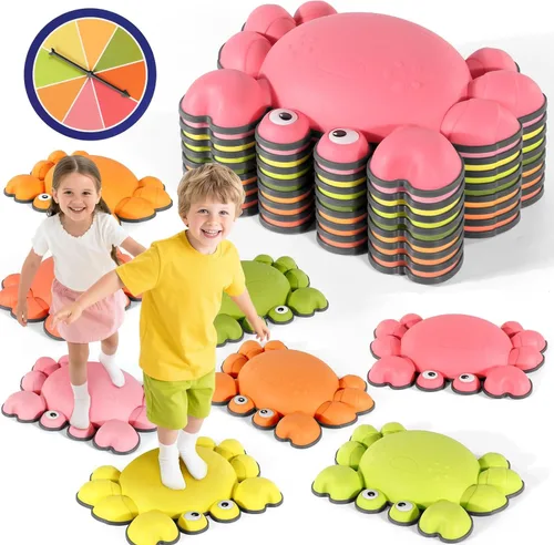 Miniatura 10 de TOPNEW Piedras de paso para niños, piedras de equilibrio antideslizantes para promover las habilidades de coordinación de los niños, carreras