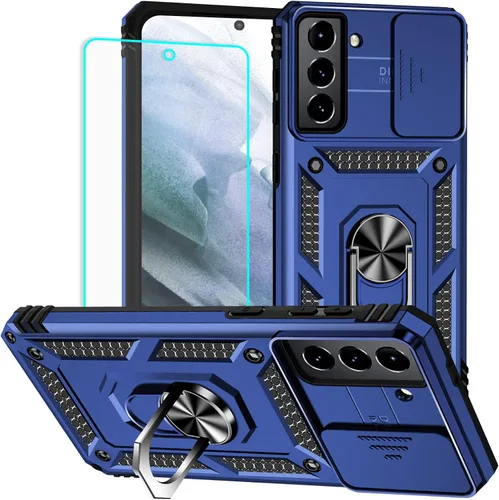 Miniatura 9 de HNHYGETE Funda para Samsung A13 5G, Galaxy A13 5G con protector de pantalla, soporte giratorio de grado militar de 360° (resistente), fundas Negro