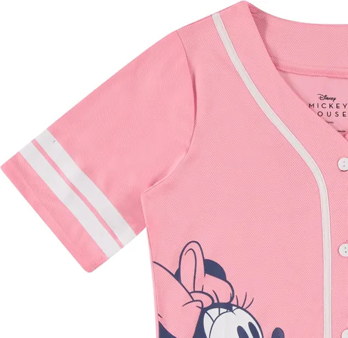 Miniatura 3 de Disney Camiseta de béisbol de Mickey Mouse con botones para mujer, diseño de Mickey y Minnie Mouse
