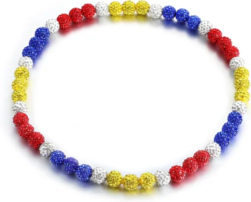 Miniatura 8 de SKQIR Collar de Cuentas de Béisbol para Hombres Bling Accesorios de Goteo de Béisbol con Diamantes de Imitación Brillantes para Hombres Colección