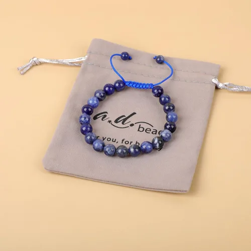 Miniatura 66 de AD Beads Pulseras de piedras preciosas unisex de 0.315 pulgadas (0.315 in), macramé curativo ajustable de 7 a 9 pulgadas Usa esta pulsera