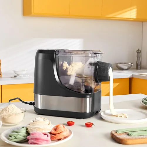 Miniatura 8 de VEVOR Máquina Eléctrica de Pasta, Automatizador de Fideos de 150W con 8 Formas de Pasta, 4 Modos Inteligentes, Capacidad de 500g de Harina, Máquina