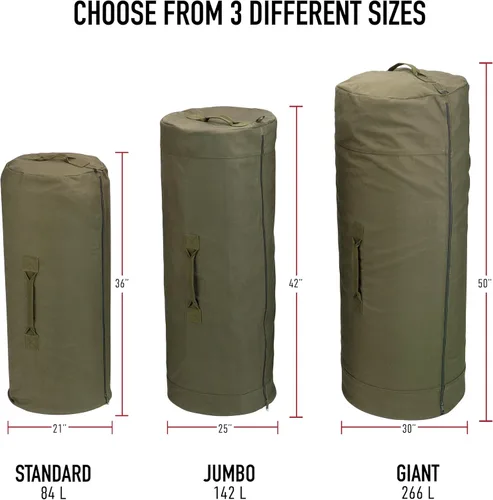 Miniatura 4 de Rothco Bolsa de lona con cremallera lateral Almacenamiento de equipo de camping al aire libre resistente