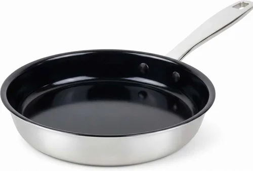 Miniatura 13 de Alva Maestro sartén antiadherente de acero inoxidable de 8 pulgadas – Hecha sin revestimiento cerámico de PFAS, PFOA y PTFE – Núcleo reforzado