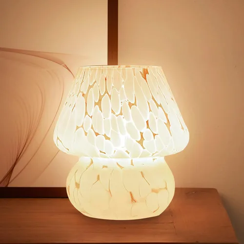 Miniatura 7 de Dawnwake Lámpara de mesa con forma de hongo para dormitorio, pequeña lámpara de noche de escritorio para sala de estar, decoración de hongos, lindas