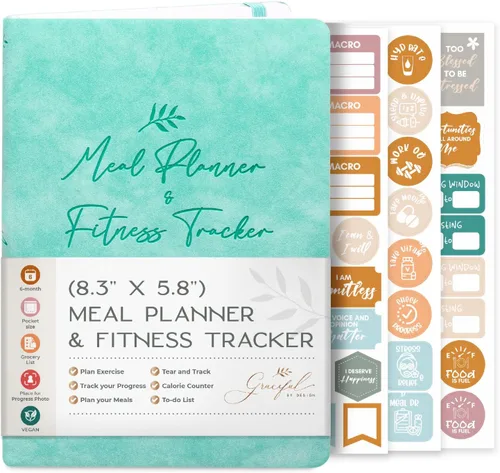 Graceful by Design Planificador de comidas y rastreador de actividad física – Planifica entrenamientos en nuestro diario de fitness para mujeres –