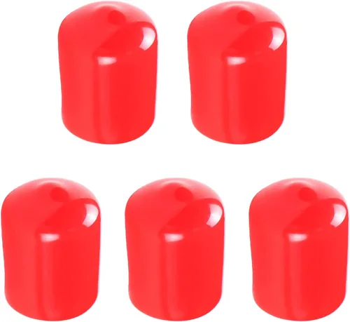Miniatura 10 de Cubierta de tapa de extremo redondo de goma de 1.06 pulgadas (1.063 in), protectores de rosca de tornillo de PVC flexible de tubería de tubería