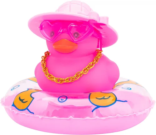 Miniatura 26 de wonuu Accesorios para automóvil, patos de goma, decoraciones de tablero de patos de goma, accesorios rosados, decoración de coche, patos