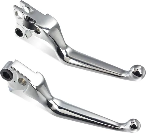 NTHREEAUTO Palancas de freno y embrague cromadas para motocicleta, palancas de mano compatibles con Harley Sportster 883 1200 Dyna Touring Road King