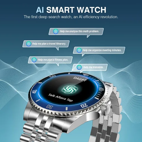 Miniatura 2 de SOUYIE 2025 DA GPT Reloj Inteligente para Hombre, Frecuencia Cardíaca, Presión Arterial, Oxígeno en Sangre, Monitor de Sueño, 107 Modos Deportivos