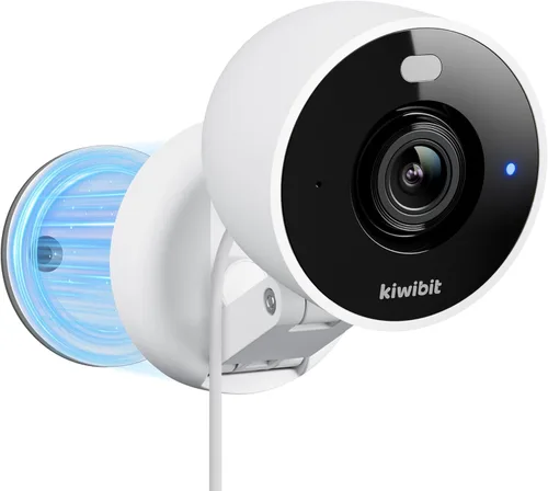 Kiwibit Cámara de seguridad 2K interior/exterior, cámaras magnéticas con cable para seguridad del hogar, cámara para mascotas, monitor de bebé,