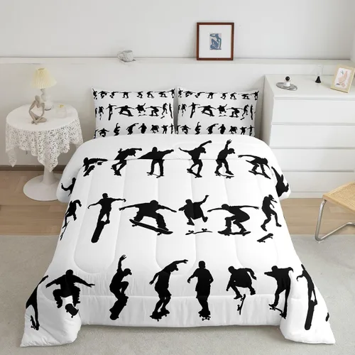 Miniatura 18 de Feelyou Juego de edredón de panda de dibujos animados para niños, edredón de animales lindos para niños y niñas, juego de ropa de cama kawaii panda