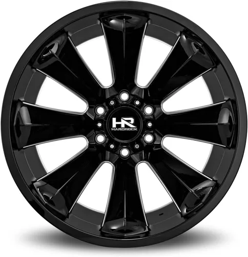Miniatura 2 de Hardrock H506 XPLOSIVE XPOSED - Rueda personalizada de 22 x 12, desplazamiento -51, patrón de pernos de 6 x 135, cubo de 3.429 in - Negro brillante