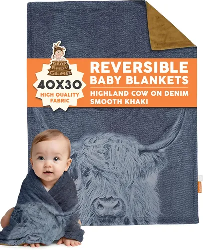 Miniatura 9 de Dear Baby Gear - Mantas reversibles para bebé - Manta suave para recién nacido - Blanco para niños pequeños - Manta para niños y niñas - Mantas