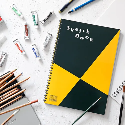 Miniatura 7 de Maruman ZUAN - Cuaderno de bocetos A4, 8.27 x 11.69 pulgadas, cuaderno de dibujo clásico, 24 páginas de papel texturizado sin ácidos para dibujar
