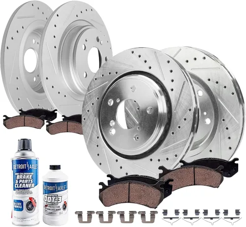 Miniatura 29 de Detroit Axle - Kit de freno trasero para Ford Fusion Lincoln MKZ Zephyr Mazda 6 Mercury Milan, repuesto de pastillas de freno de cerámica