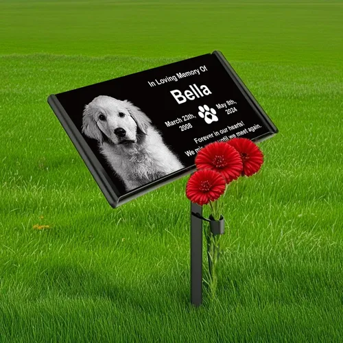 Placa conmemorativa personalizada para mascotas, perros, gatos, lápida grabada personalizada, piedra conmemorativa para un ser querido perdido,