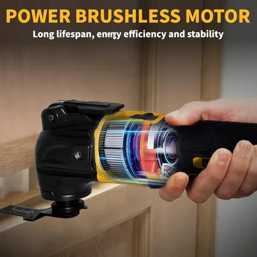 Miniatura 6 de Multiherramientas oscilantes para batería Dewalt de 20 V, herramienta multiusos de corte y lijado, ángulo de oscilación de 4°, 6 velocidades