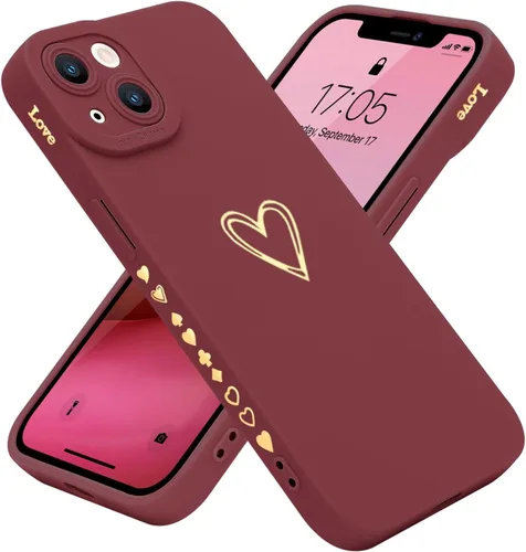 Miniatura 24 de Teageo Funda compatible con iPhone 13 Pro de 6.1 pulgadas para mujeres y niñas, bonito corazón de amor de lujo