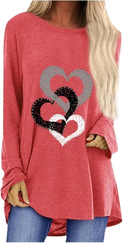 Miniatura 9 de Túnicas o tops para mujer para llevar con leggings, manga larga, ajuste holgado, ropa de otoño, cuello redondo, degradado, cómodas, blusas 02 Verde