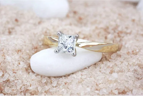 Miniatura 6 de Kobelli Anillo solitario de compromiso de diamante de 12 quilates (quilates) en oro de 14 quilates