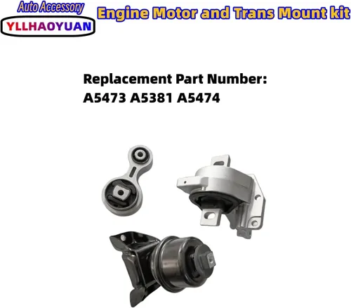 Miniatura 3 de Conjunto de soportes de motor 3 piezas compatible con 2006 2007 2008 2009 Fo-rd Fusion 2.3L/3.0L Mercury Milan A5473 A5381 A5474