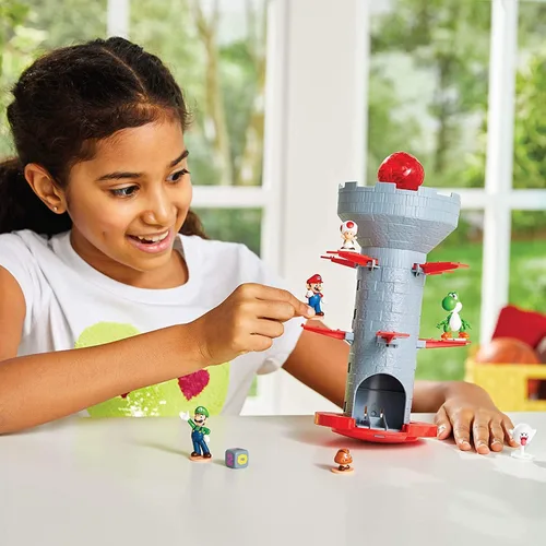 Miniatura 4 de Epoch Games Super Mario Blow Up! Shaky Tower Juego de equilibrio – Juego de habilidad y acción de mesa con figuras de acción coleccionables de Super