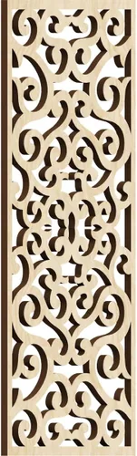 Miniatura 127 de Eveline - Paneles decorativos de pared de madera con calado, 13 3/8 pulgadas de ancho x 34 3/8 pulgadas de alto x 3/8 de alto, roble rojo rojo