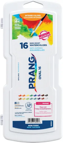Miniatura 7 de Prang Juego de pintura ovalada para acuarela, 8 colores surtidos, 1 unidad