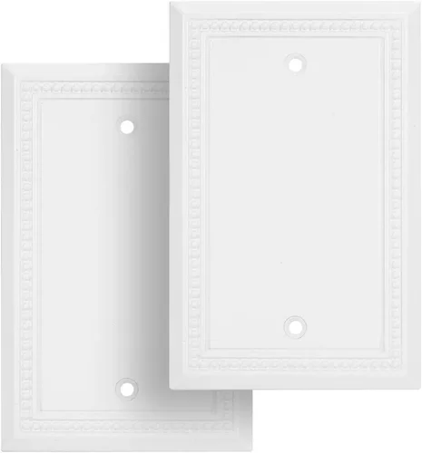 Miniatura 38 de Henne Bery Sunken Pearls - Placa de interruptor/placa de pared y cubierta de salida (decorador individual, 2 unidades, negro mate)