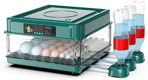 Miniatura 9 de Incubadora de huevos 48/56/64/98/120/128, incubadora de pollo completamente automática con girador automático de huevos y adición de agua