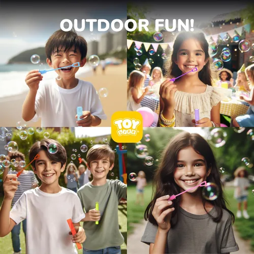 Miniatura 5 de TOY Life Burbujas para niños, varitas de burbujas, recuerdos de fiesta de mini burbujas, burbujas para niños pequeños de 1 a 3 años, Burbujas