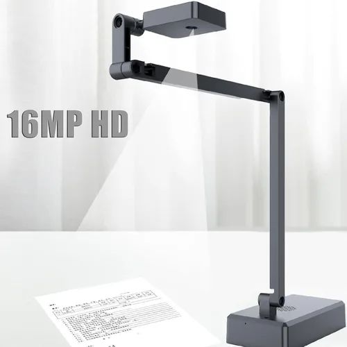 Miniatura 2 de Cámara de documentos USB, cámara web de documentos 4K Ultra 16MP con ángulo ajustable, enfoque manual automático, ajuste de brillo para aprendizaje