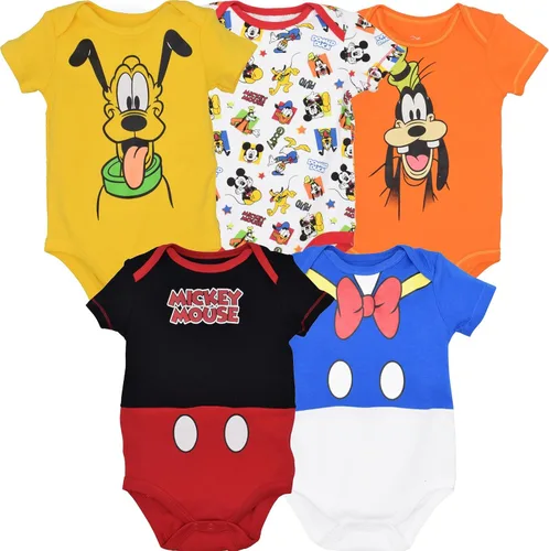 Disney Mickey Mouse Lion King Winnie the Pooh Pixar Toy Story Buscando a Nemo Baby Paquete de 5 mamelucos para recién nacido a bebé
