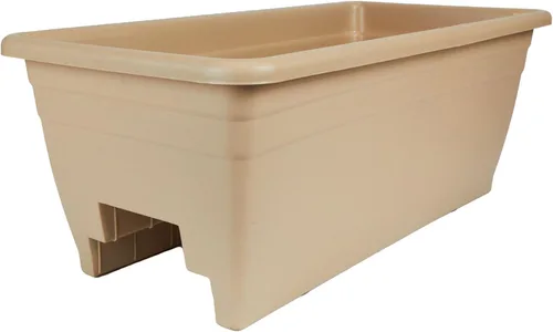 Miniatura 9 de The HC Companies Caja de Plantación para Barandilla de Cubierta con Tapones de Drenaje Removibles - Caja de Flores de Plástico Liviana y Resistente