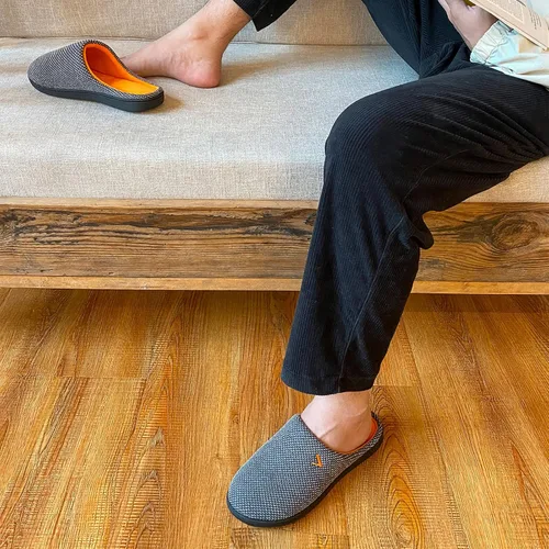 Miniatura 6 de VONMAY Pantuflas de dos tonos para hombre, de espuma viscoelástica, cómodas, ligeras, para interiores y exteriores