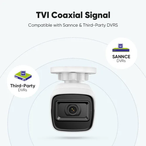 Miniatura 7 de SANNCE Cámara de seguridad de 2MP 1080P TVI Cámara de bala de alta claridad de hasta 100 pies con LED IR IP67 impermeable para interiores