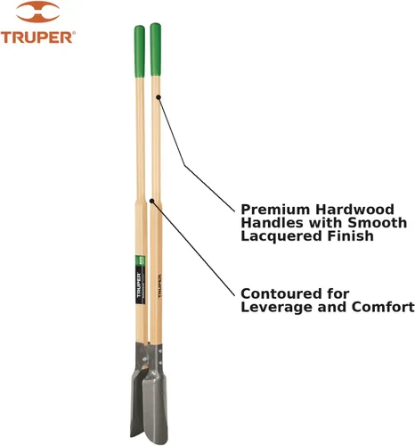 Miniatura 2 de Truper - 30370 Tru built - Excavadora manual de postes para jardín, 42 pulgadas., asas de madera, 45" Mango de madera de 48 pulgadas, cuchillas