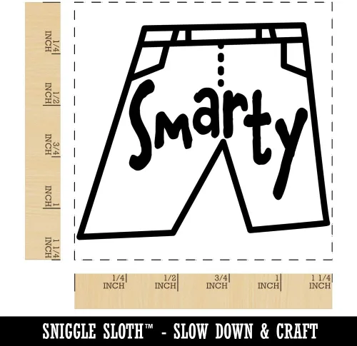 Miniatura 2 de Smarty Pants - Divertido sello cuadrado de goma para motivación para profesores de escuela, 1.25 pulgadas, pequeño
